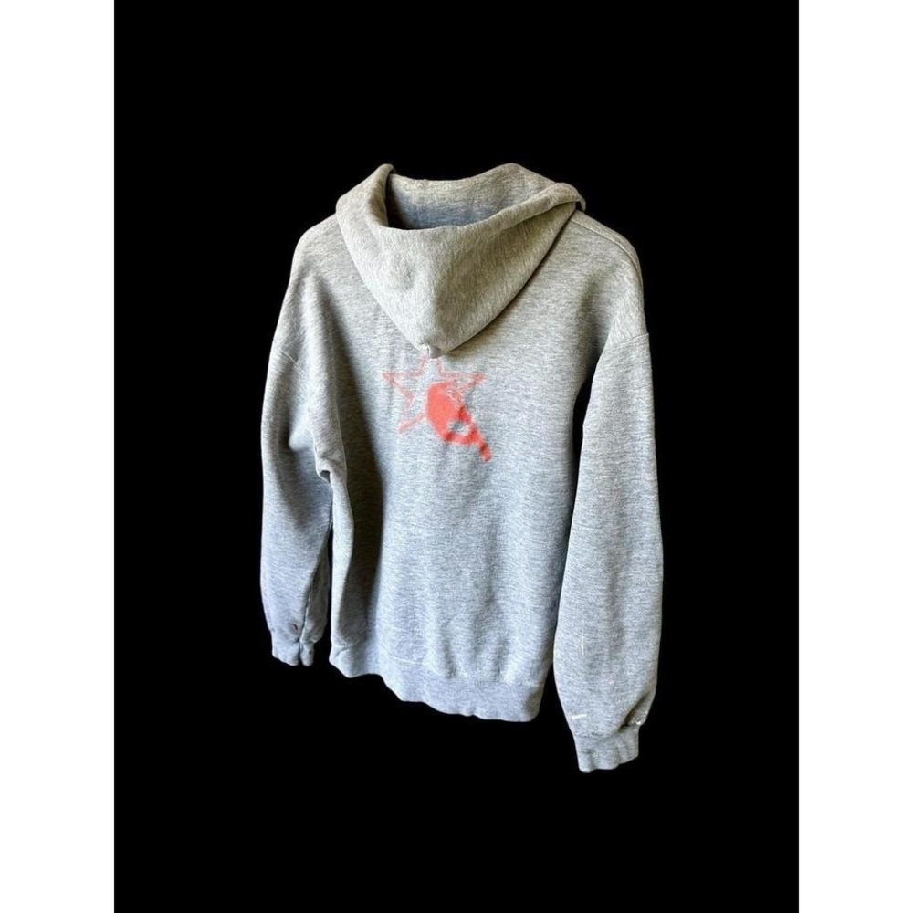 90's K2 Snowboard Mens Hoodie Sweatshirt Med/Lg Full Zip Grey Distressed Vtg